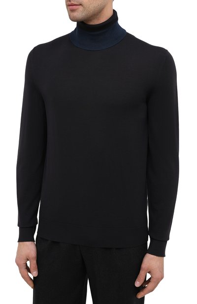 Шерстяная водолазка ZEGNA темно-синего цвета по цене 106000 руб., арт. CVM01/120, фото 3 Шерстяная водолазка ZEGNA, арт. CVM01/120, фото 3