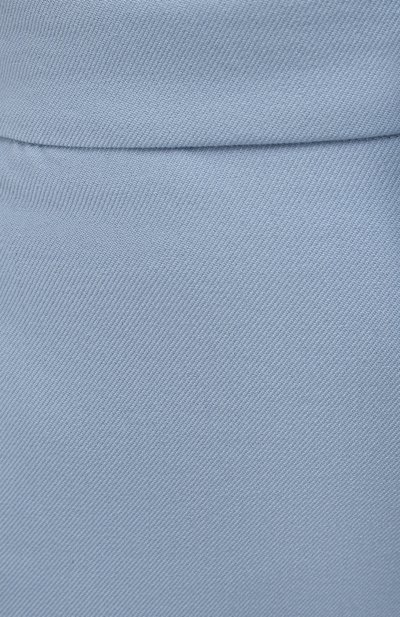 Брюки из шерсти и хлопка ERIKA CAVALLINI голубого цвета по цене 37250 руб., арт. W0/P/P0WI02, фото 5 Брюки из шерсти и хлопка ERIKA CAVALLINI, арт. W0/P/P0WI02, фото 5