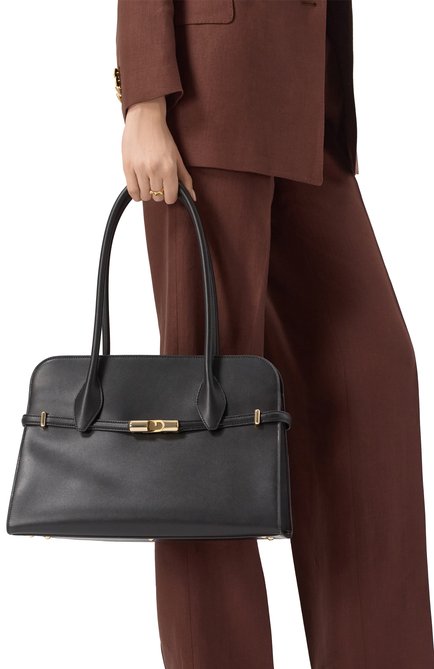 Женская сумка brandy FURLA черного цвета, арт. WB01504/BX3104 | Фото 2 (Драгоценные камни: Проставлено; Размер: large; Материал сплава: Проставлено; Материал: Натуральная кожа)