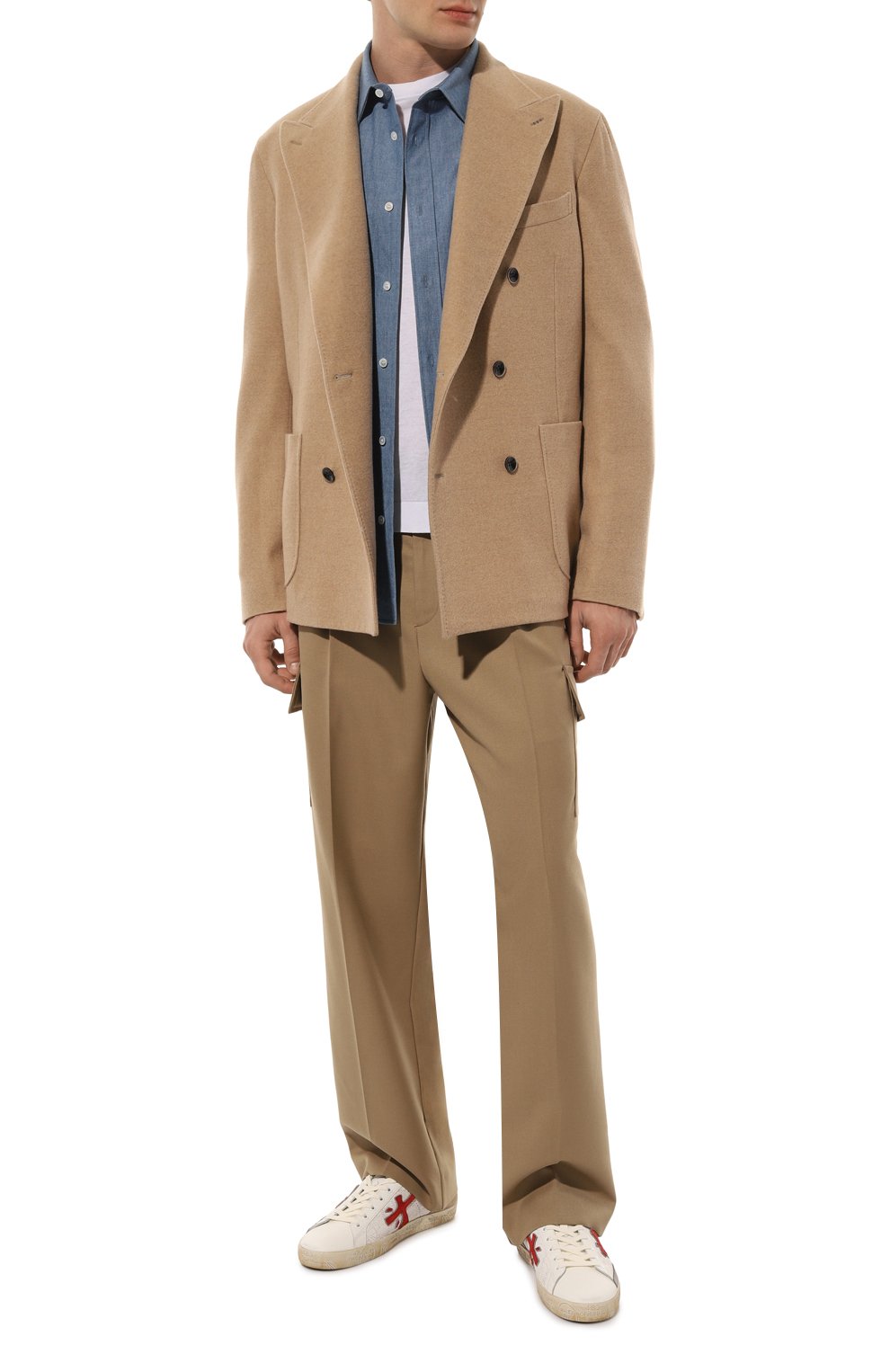 Хлопковая рубашка CELINE синего цвета по цене 89950 руб., арт. 2C14A363E, фото 2 Хлопковая рубашка CELINE, арт. 2C14A363E, фото 2