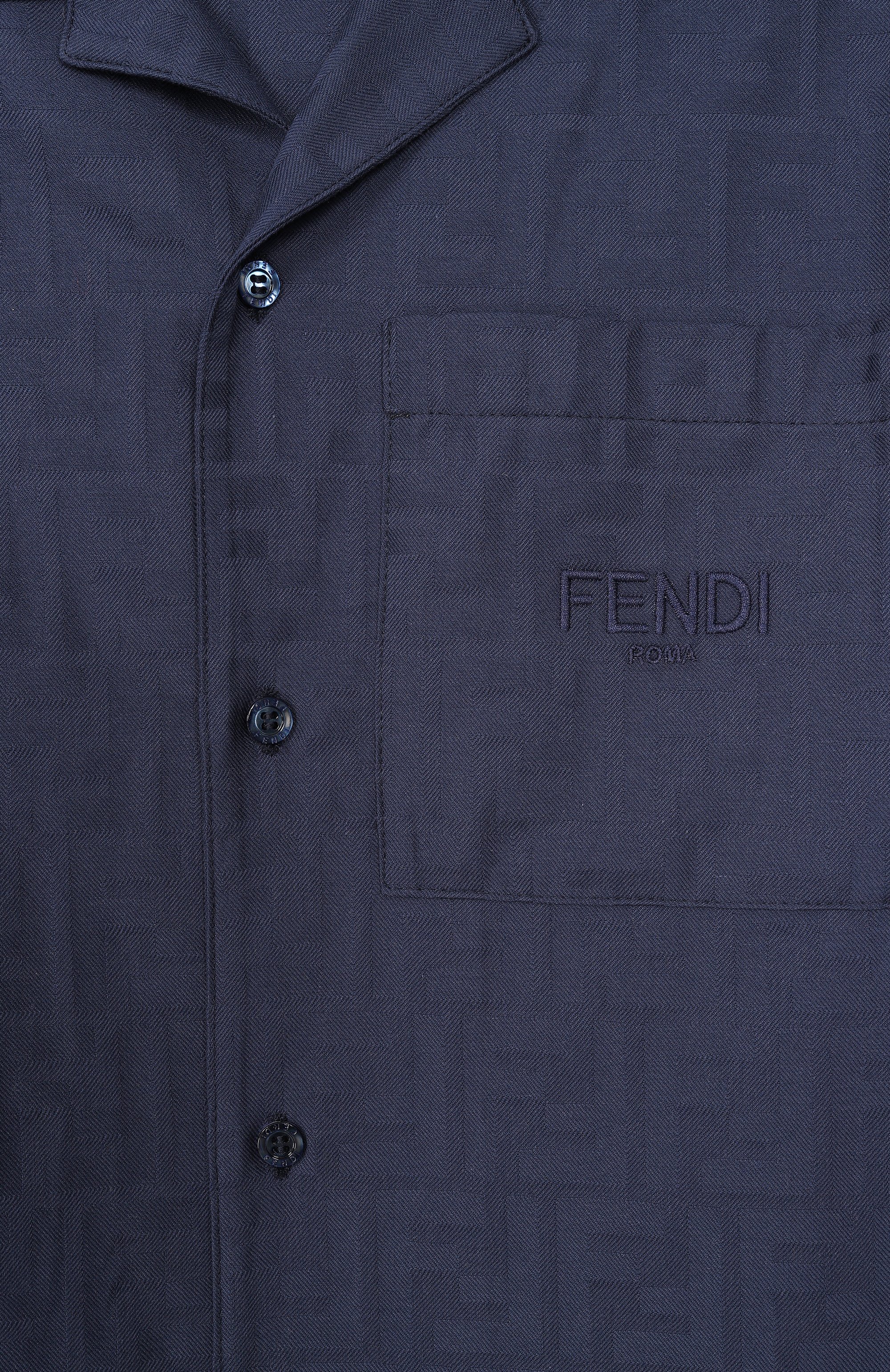 Хлопковая рубашка FENDI, арт. JMC202/AS64/8A-12+, фото 3