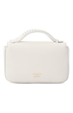 Женская сумка b-buzz mini BALMAIN белого цвета, арт. EN1DG811/LP0S | Фото 6 (Материал сплава: Проставлено; Ремень/цепочка: На ремешке; Драгоценные камни: Проставлено; Материал: Натуральная кожа; Размер: mini)
