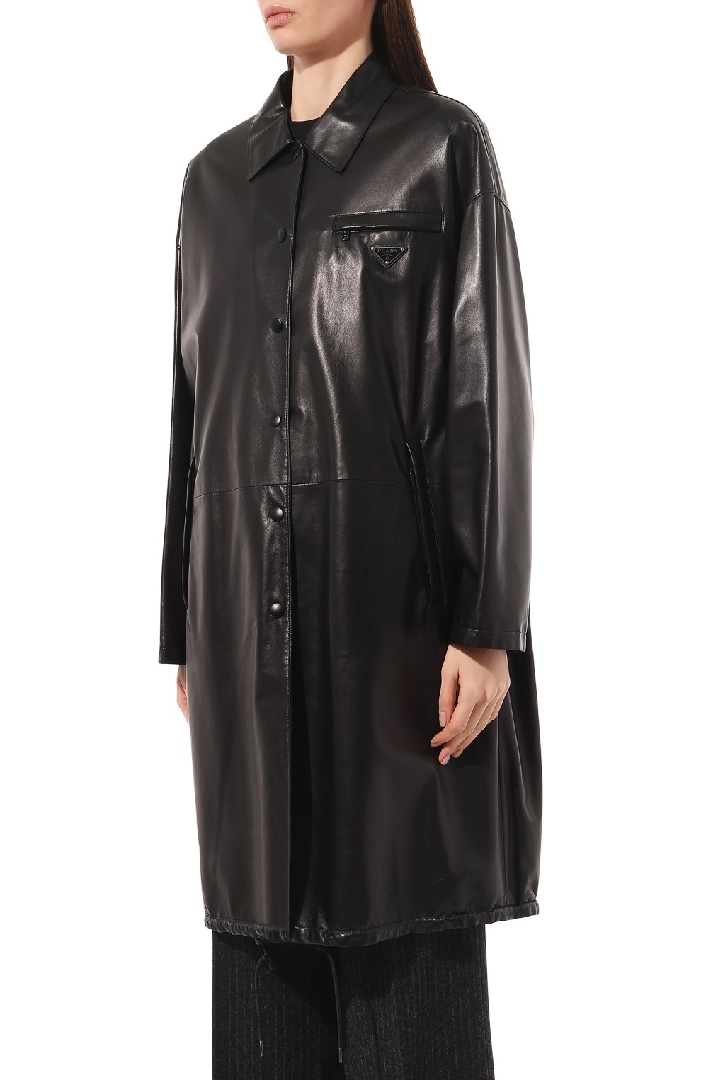 Кожаный плащ PRADA, арт. 56879-1RP0-F0002, фото 3