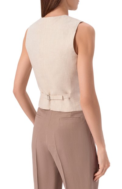 Льняной жилет WEEKEND MAX MARA, арт. WKDPACE, фото 4