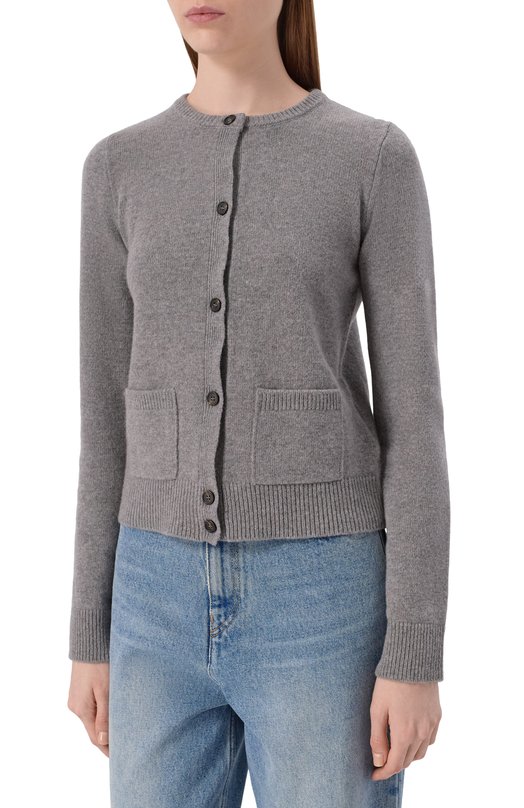 Шерстяной кардиган MM6 S62HP0036/M13187 Серый  S62HP0036/M13187 Фото 3