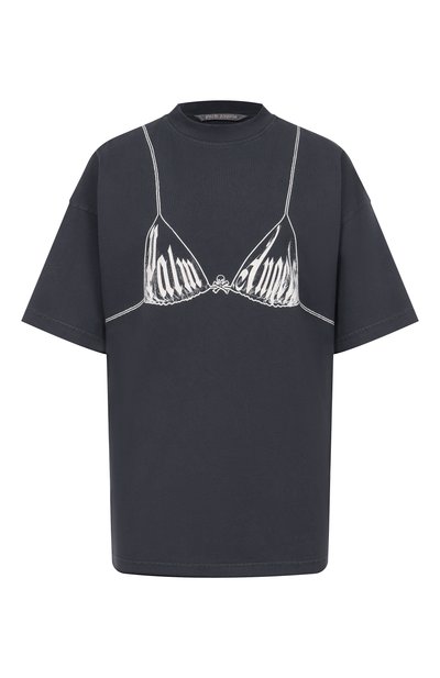 Женская хлопковая футболка PALM ANGELS, арт. PWAA07BS26JER003