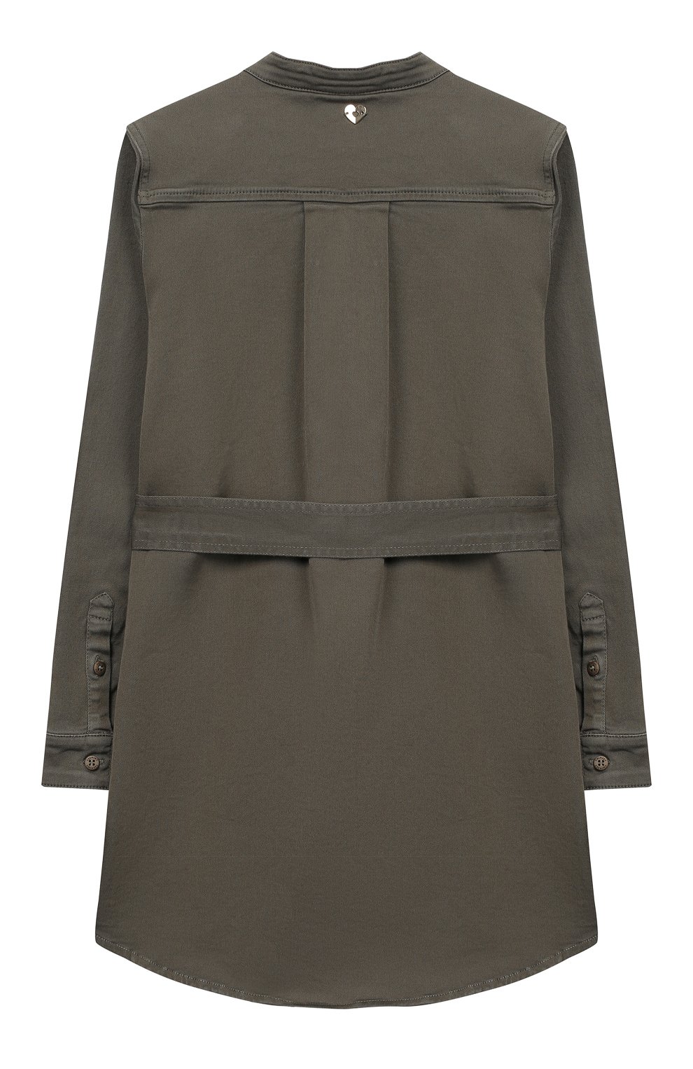 Хлопковое платье-рубашка с поясом и воротником-стойкой TWINSET, арт. GA827R/6A-10A, фото 2