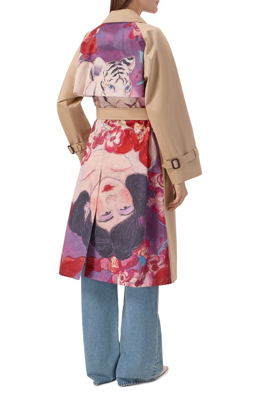 Хлопковый тренч Weekend Max Mara WKSNINFA Бежевый  WKSNINFA Фото 4