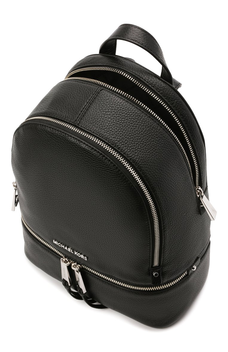 Женский рюкзак rhea zip small MICHAEL MICHAEL KORS черного цвета, арт. 30S5SEZB1L | Фото 4 (Материал: Натуральная кожа; Размер: mini; Стили: Кэжуэл)