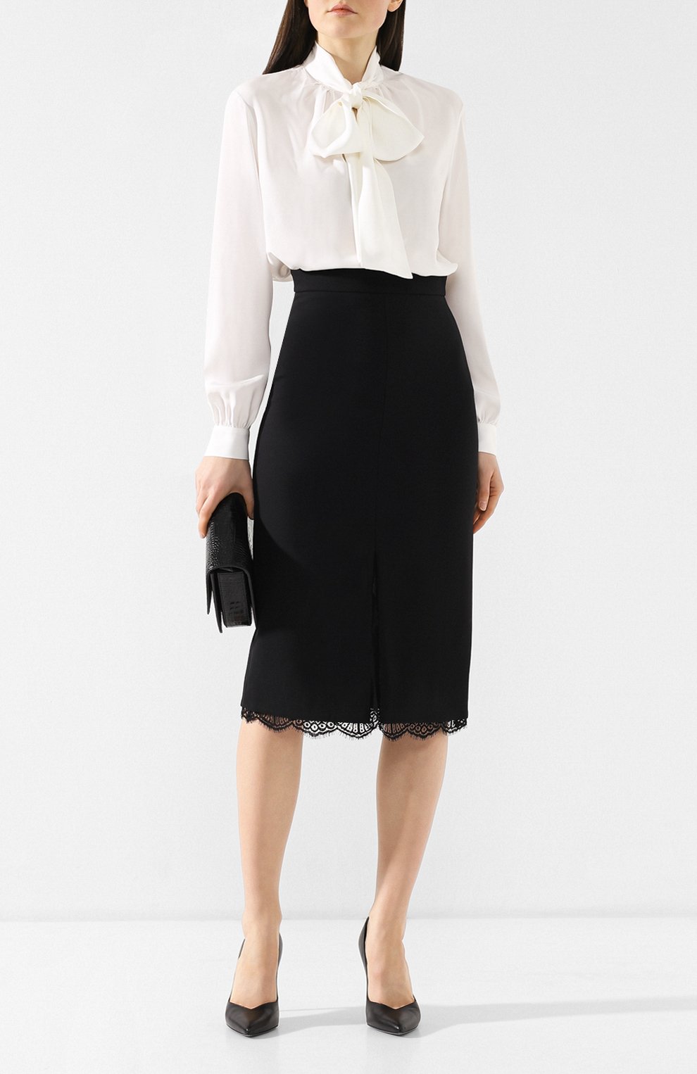 Юбка из смеси шерсти и шелка ALEXANDER MCQUEEN, арт. 558769/QMJ09, фото 2