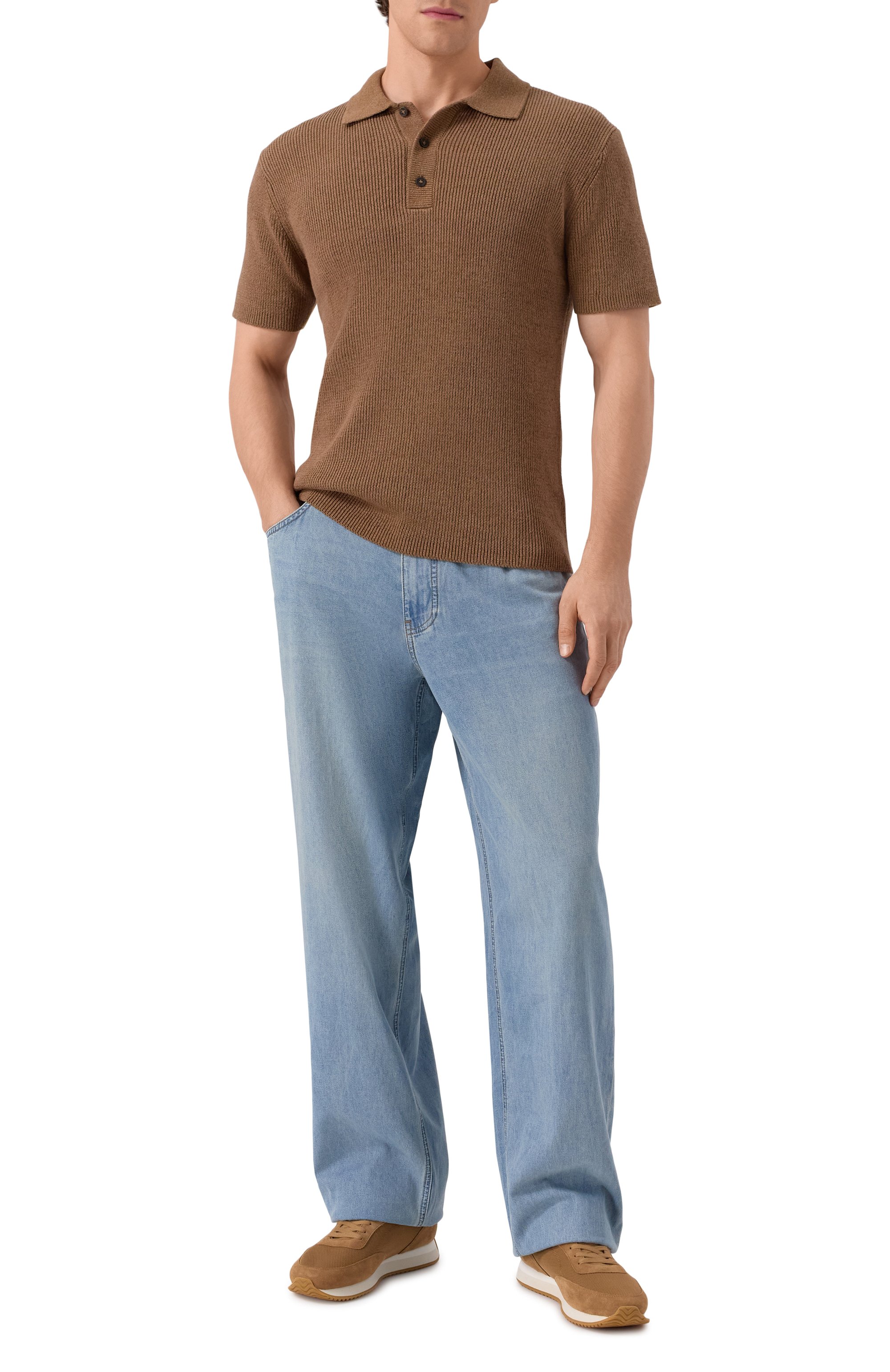 Поло изо льна и хлопка 12 STOREEZ, арт. 132838, фото 2