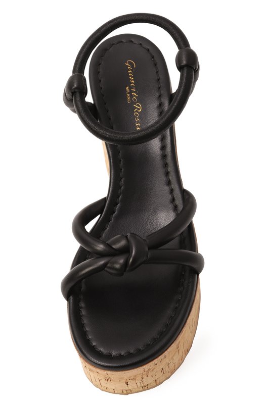Кожаные босоножки Juno Gianvito Rossi G32484.45SUG.NAPNER0 Чёрный  G32484.45SUG.NAPNER0 Фото 6
