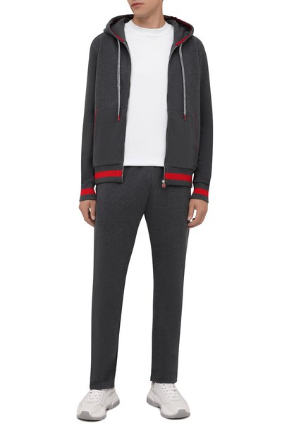 Хлопковый спортивный костюм KITON серого цвета по цене 252000 руб., арт. UMK0045, фото 1 Хлопковый спортивный костюм KITON, арт. UMK0045, фото 1