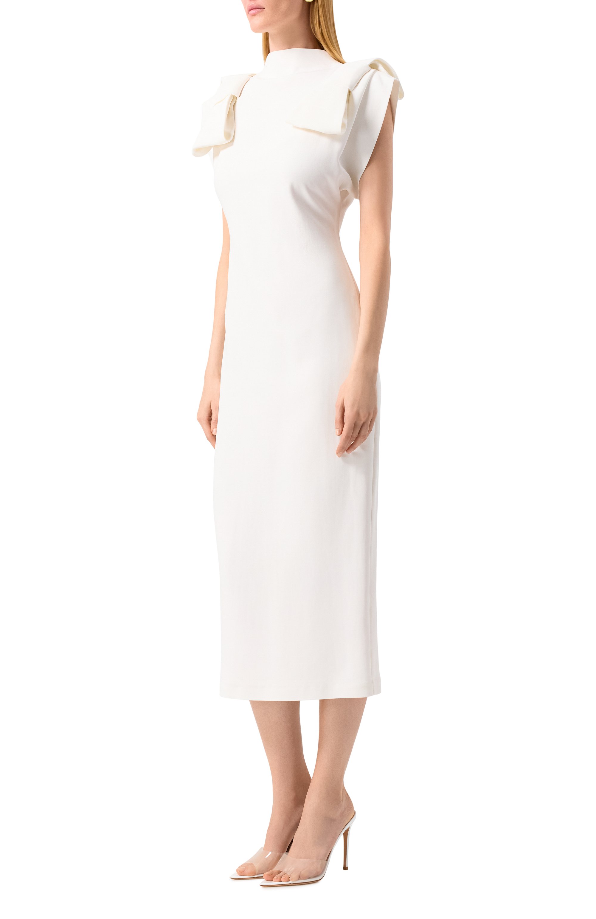 Платье из вискозы ELLYME белого цвета по цене 44900 руб., арт. 00196, фото 3 Платье из вискозы ELLYME, арт. 00196, фото 3