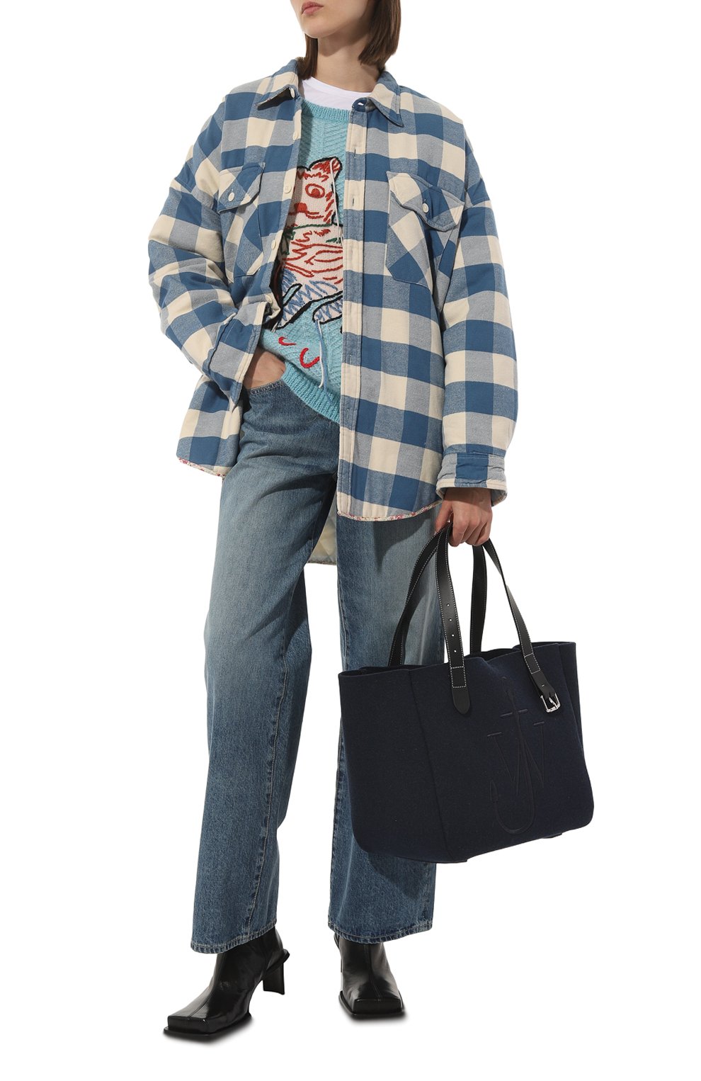 Сумка-тоут belt small JW ANDERSON темно-синего цвета по цене 63650 руб., арт. HB0243FA0146, фото 7 Сумка-тоут belt small JW ANDERSON, арт. HB0243FA0146, фото 7