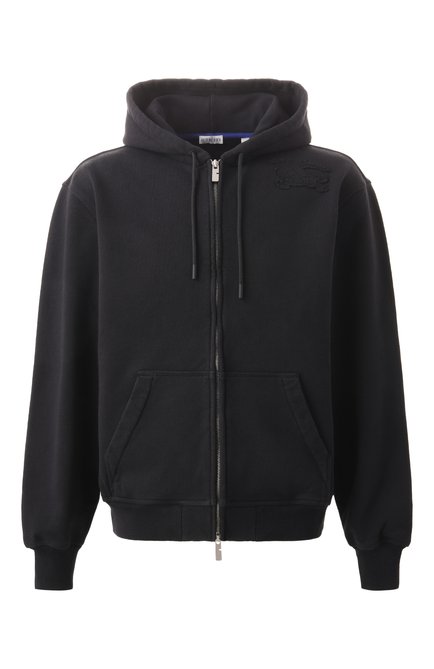 Мужской хлопковая толстовка BURBERRY черного цвета, арт. 8100753 | Фото 1 (Длина (для топов): Стандартные; Рукава: Длинные; Драгоценные камни: Проставлено; Материал сплава: Проставлено)