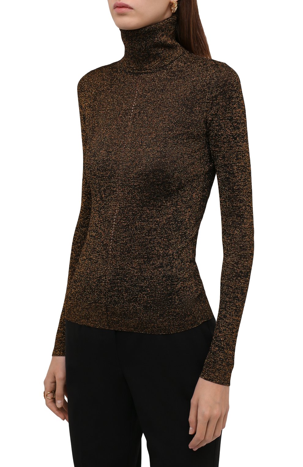 Водолазка SAINT LAURENT коричневого цвета по цене 104500 руб., арт. 670517/Y75GI, фото 3 Водолазка SAINT LAURENT, арт. 670517/Y75GI, фото 3