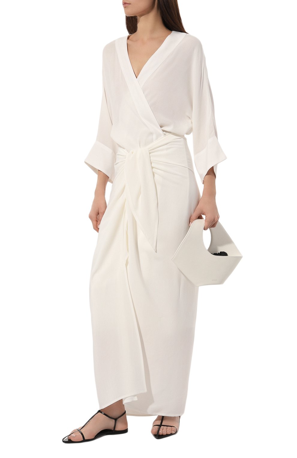 Платье из вискозы HAIGHT. молочного цвета по цене 54350 руб., арт. 03080013, фото 2 Платье из вискозы HAIGHT., арт. 03080013, фото 2