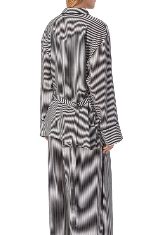 Рубашка из лиоцелла и шелка Ann Demeulemeester B0014007/FA737 Чёрно-белый  B0014007/FA737 Фото 4