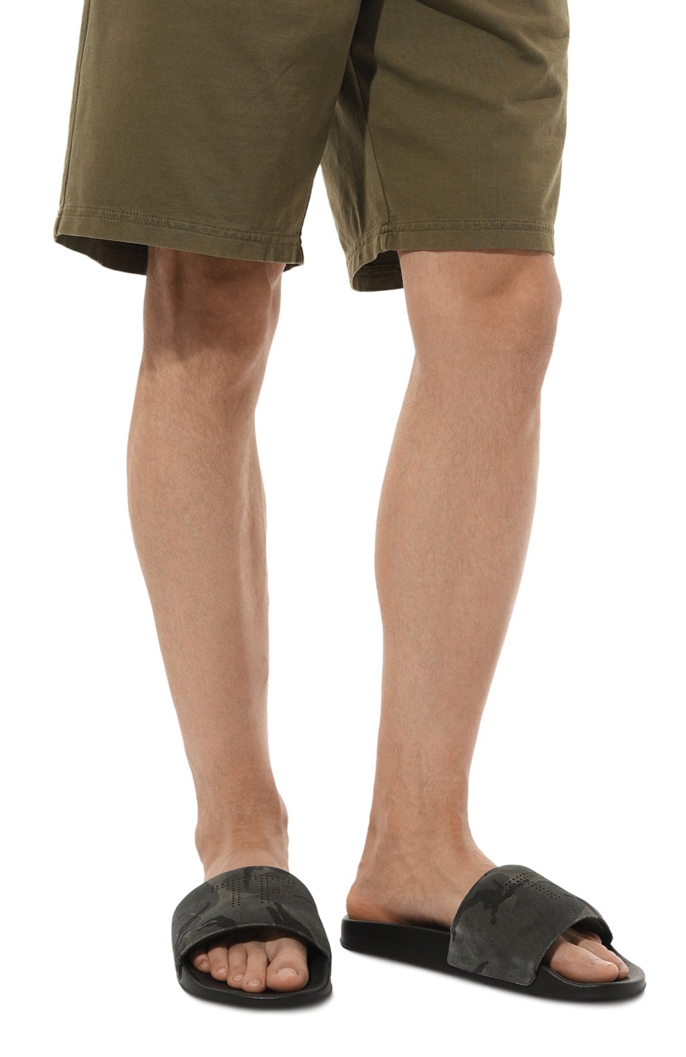 Кожаные шлепанцы TOM FORD темно-зеленого цвета по цене 65950 руб., арт. J1437/ICL090, фото 3 Кожаные шлепанцы TOM FORD, арт. J1437/ICL090, фото 3