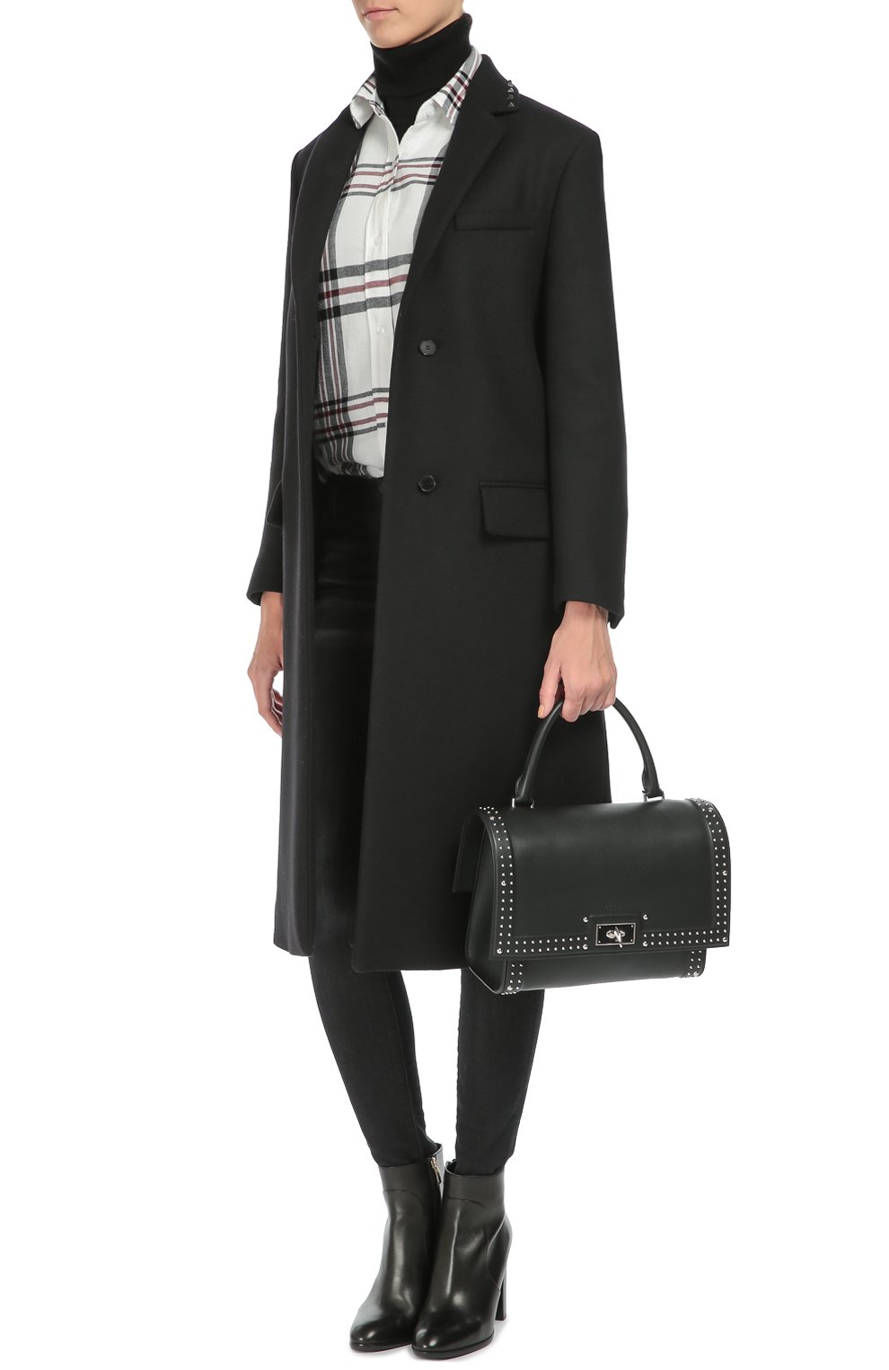 Пальто прямого кроя с заклепками VALENTINO, арт. LB0CA177/1CJ, фото 2