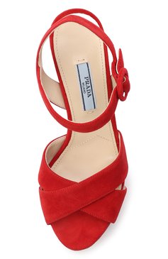 Замшевые босоножки PRADA, арт. 1XP63A-008-F0011, фото 4