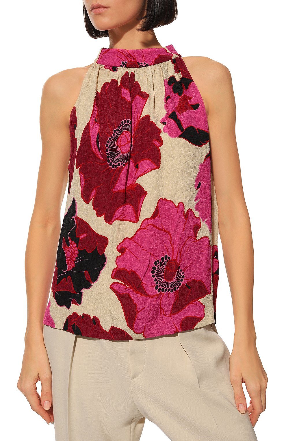 Топ из вискозы и шелка DRIES VAN NOTEN, арт. 222-030797-5158, фото 3