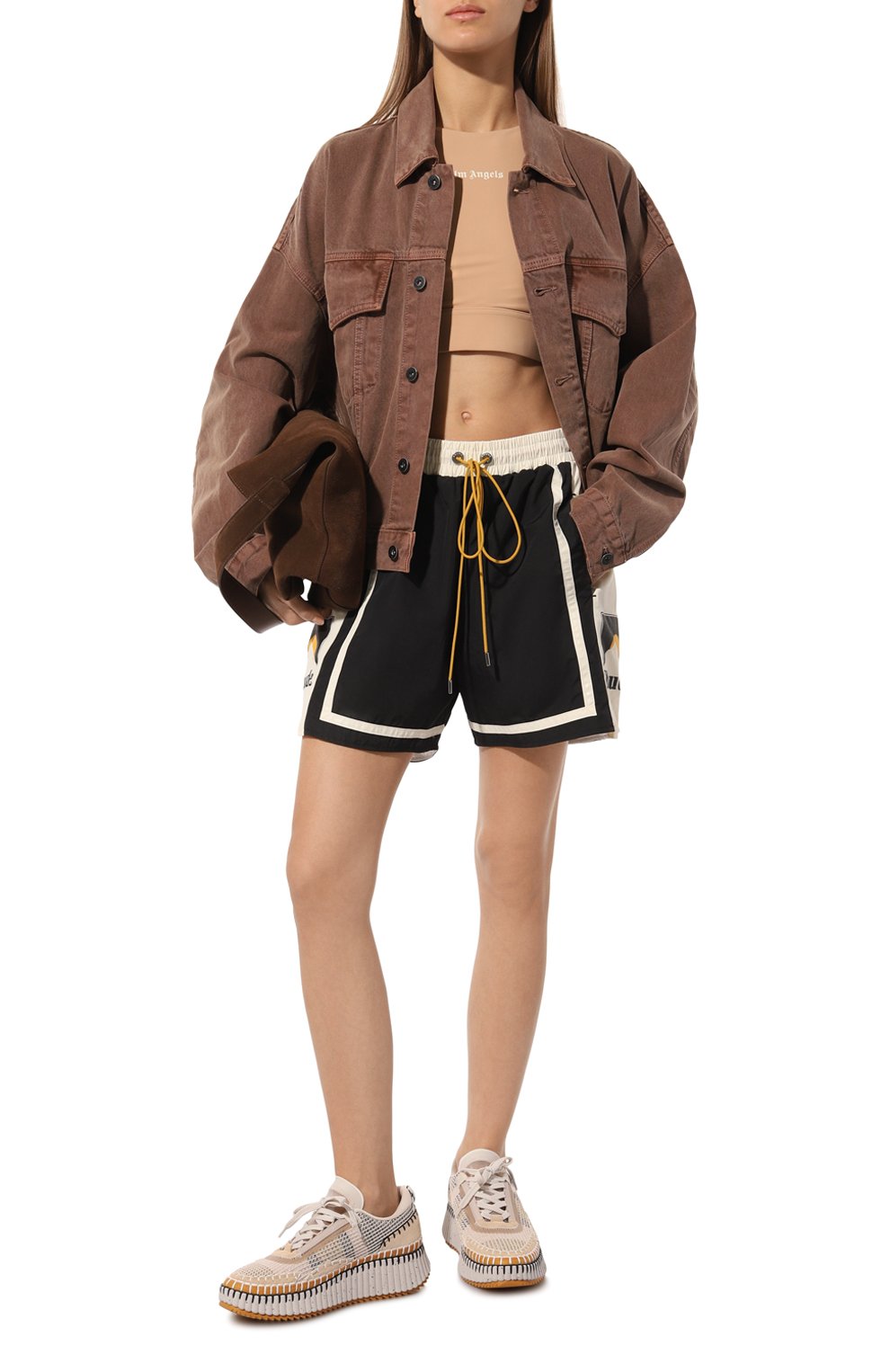 Текстильные кроссовки nama CHLOÉ светло-бежевого цвета по цене 87550 руб., арт. CHC22S579Y0, фото 2 Текстильные кроссовки nama CHLOÉ, арт. CHC22S579Y0, фото 2