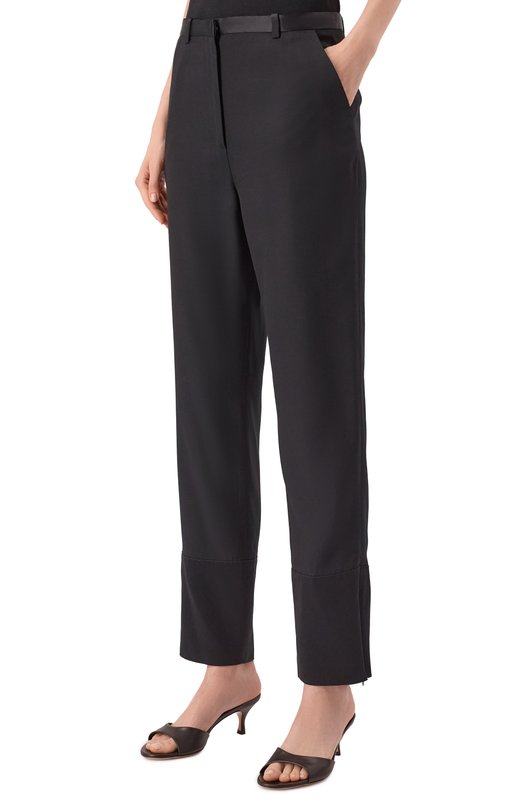 Брюки из вискозы и шерсти Loulou de Saison MAH0NEY Чёрный  MAH0NEY Фото 3