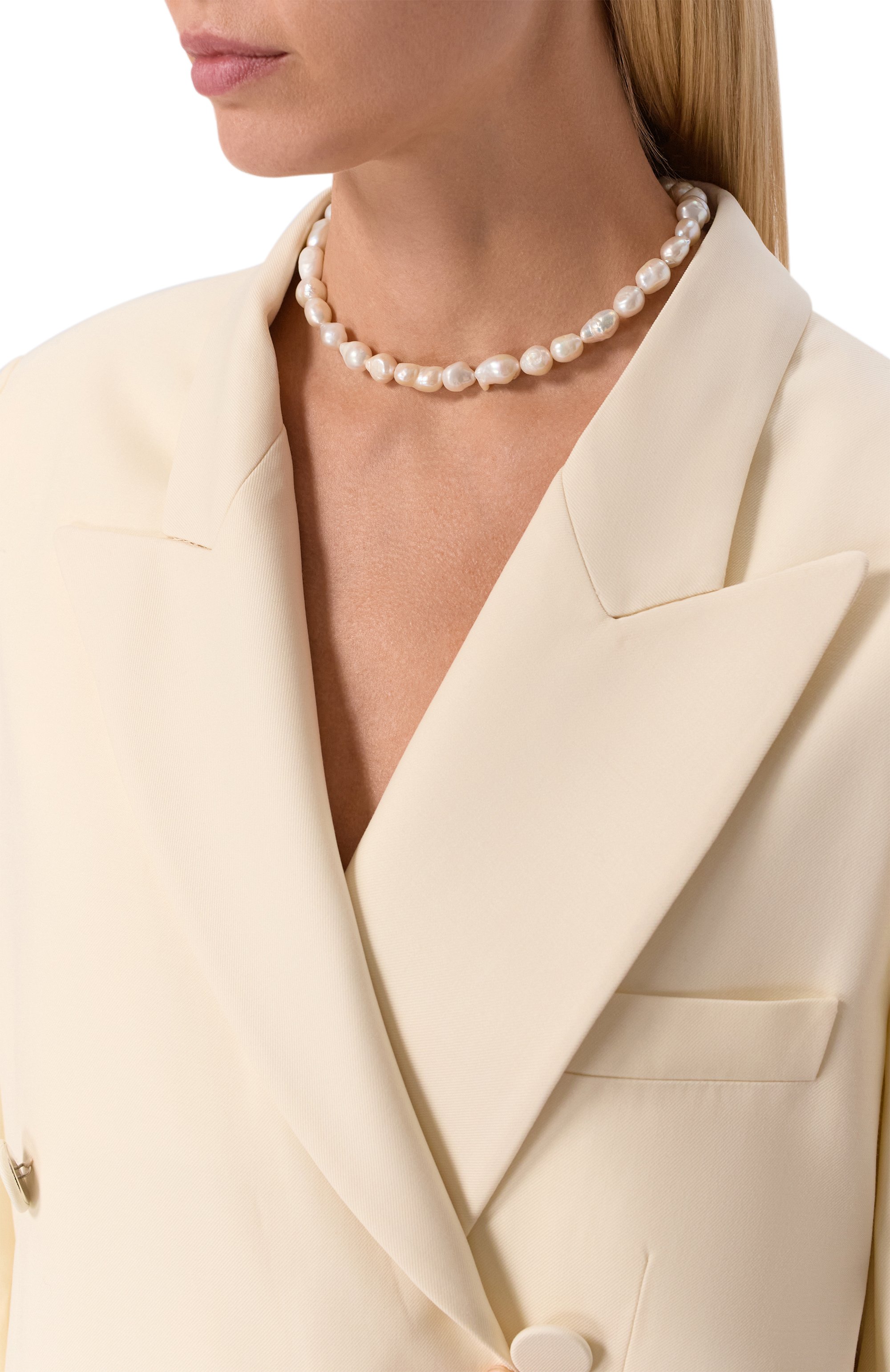 Колье venus ii с жемчугом SEVENWORLDS молочного цвета по цене 28000 руб., арт. SW413/40, фото 2 Колье venus ii с жемчугом SEVENWORLDS, арт. SW413/40, фото 2