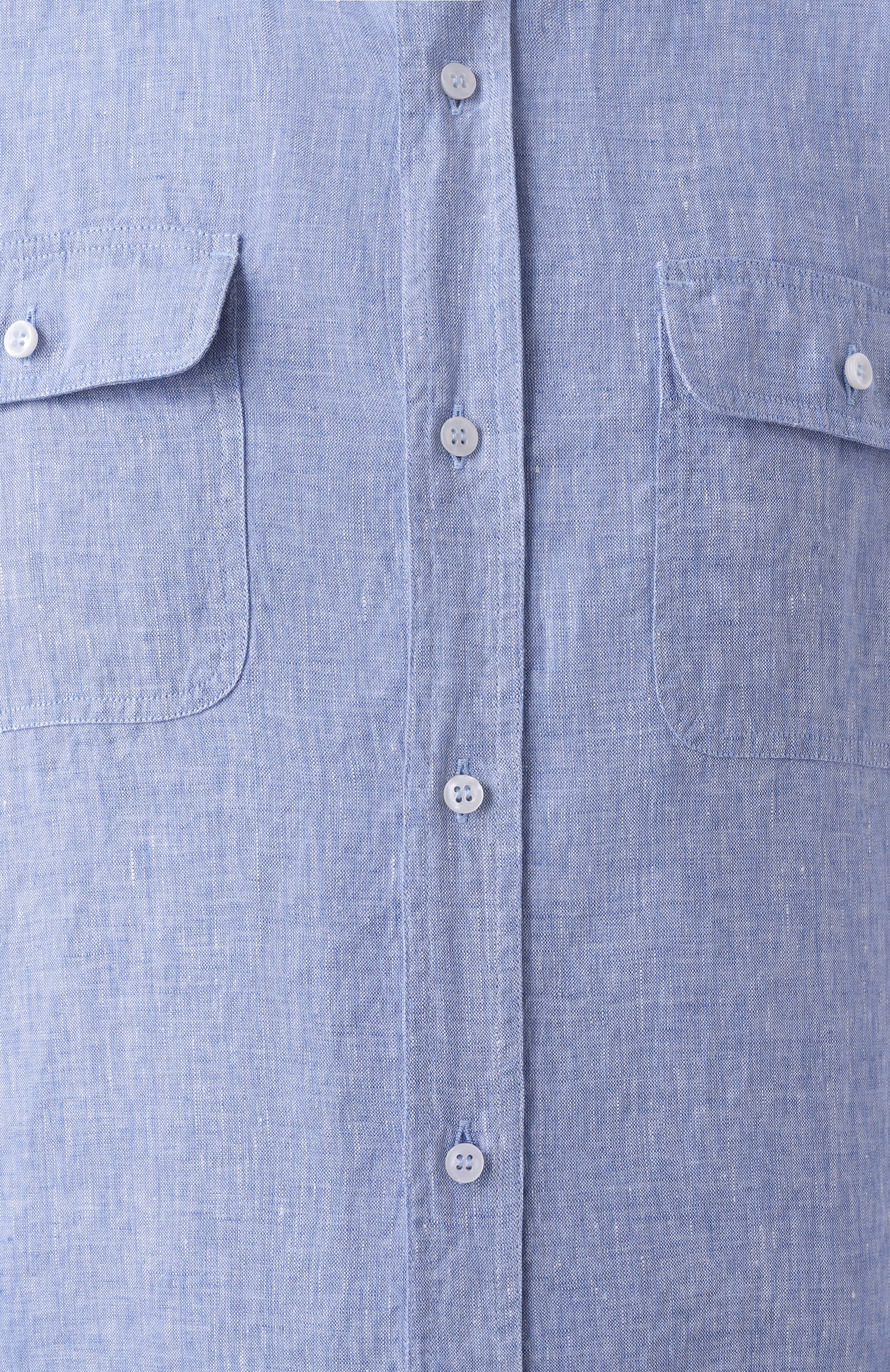 Льняная рубашка PAUL&SHARK голубого цвета по цене 46650 руб., арт. 25413252/L, фото 6 Льняная рубашка PAUL&SHARK, арт. 25413252/L, фото 6