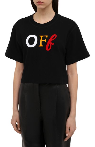 Хлопковая футболка OFF-WHITE, арт. 0WAA090S21JER002, фото 3