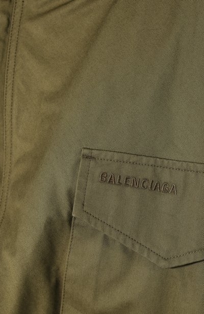 Хлопковая куртка BALENCIAGA хаки цвета по цене 217500 руб., арт. 583880/TBP01, фото 5 Хлопковая куртка BALENCIAGA, арт. 583880/TBP01, фото 5