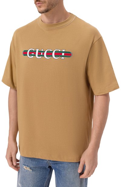 Хлопковая футболка GUCCI, арт. 784361/XJGTE, фото 3