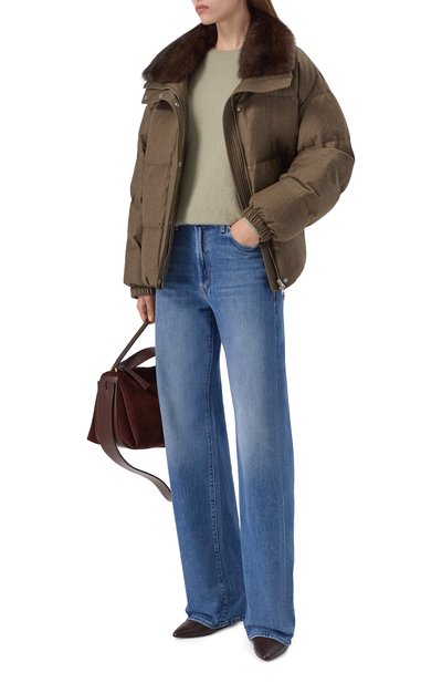 Пуховик с отделкой из соболя YVES SALOMON, арт. 24WYV02766W02W, фото 2