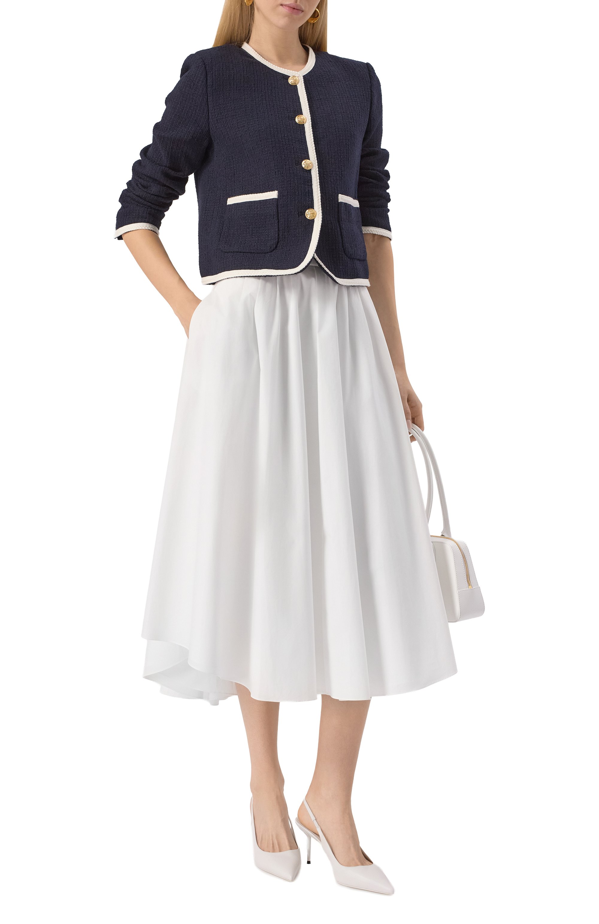 Хлопковая юбка DOROTHEE SCHUMACHER белого цвета по цене 69950 руб., арт. 948215, фото 2 Хлопковая юбка DOROTHEE SCHUMACHER, арт. 948215, фото 2