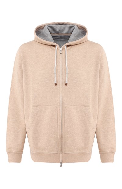 Толстовка из кашемира и хлопка BRUNELLO CUCINELLI бежевого цвета по цене 283500 руб., арт. MTU019069G, фото 1 Толстовка из кашемира и хлопка BRUNELLO CUCINELLI, арт. MTU019069G, фото 1