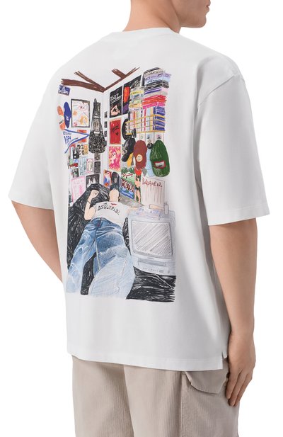 Хлопковая футболка DSQUARED2 белого цвета по цене 35100 руб., арт. S74GD1578/D20033, фото 4 Хлопковая футболка DSQUARED2, арт. S74GD1578/D20033, фото 4