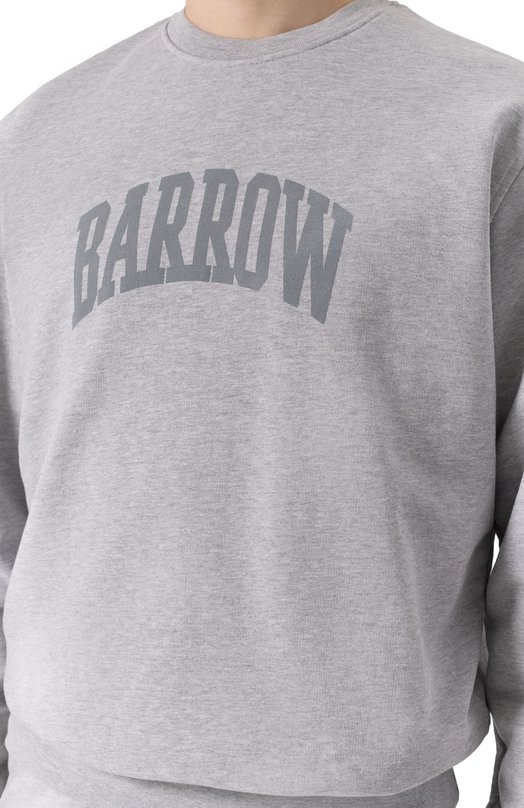 Хлопковый свитшот Barrow S5BWMASW044 Серый  S5BWMASW044 Фото 5