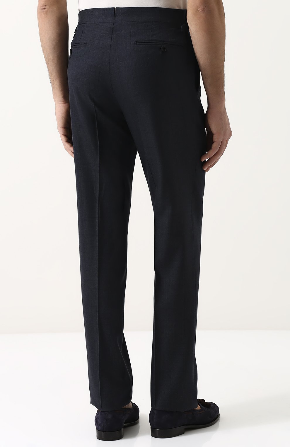 Брюки прямого кроя из смеси шерсти и шелка TOM FORD, арт. 344R09/610043, фото 4