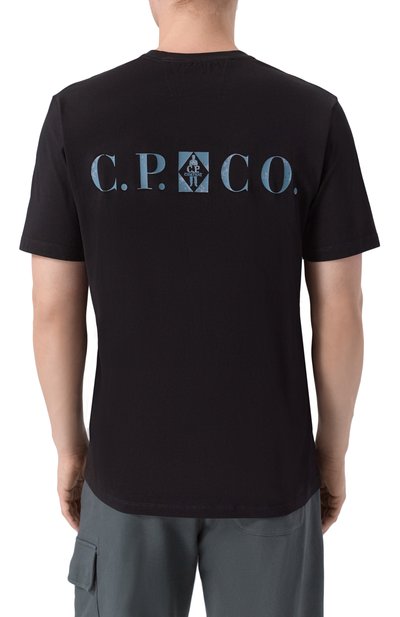 Хлопковая футболка C.P. COMPANY черного цвета по цене 15050 руб., арт. 19CMTS104A005100W, фото 4 Хлопковая футболка C.P. COMPANY, арт. 19CMTS104A005100W, фото 4