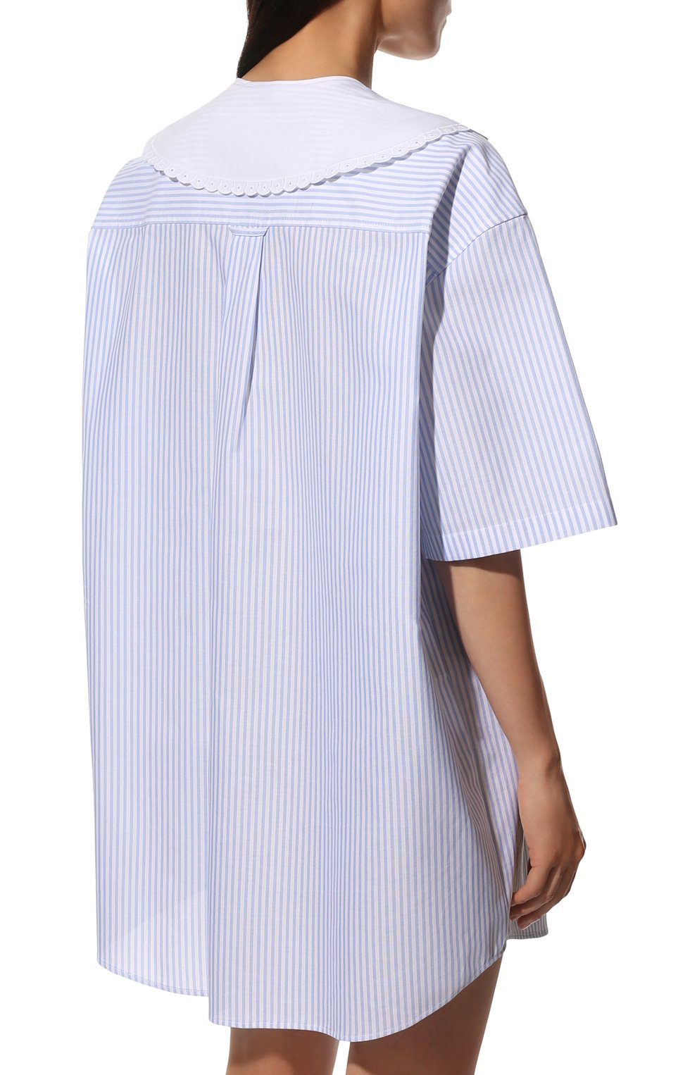 Хлопковое платье MIU MIU голубого цвета по цене 115000 руб., арт. MF4528-10MI-F0012, фото 4 Хлопковое платье MIU MIU, арт. MF4528-10MI-F0012, фото 4