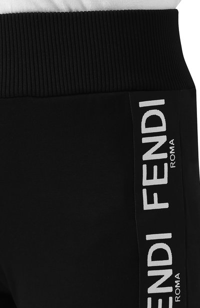 Укороченные хлопковые брюки с логотипом бренда FENDI, арт. FAB157 A49J, фото 5