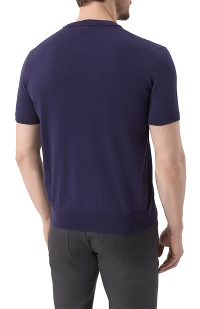 Хлопковый джемпер BRIONI темно-синего цвета по цене 95900 руб., арт. UMR00L/PCK17, фото 4 Хлопковый джемпер BRIONI, арт. UMR00L/PCK17, фото 4