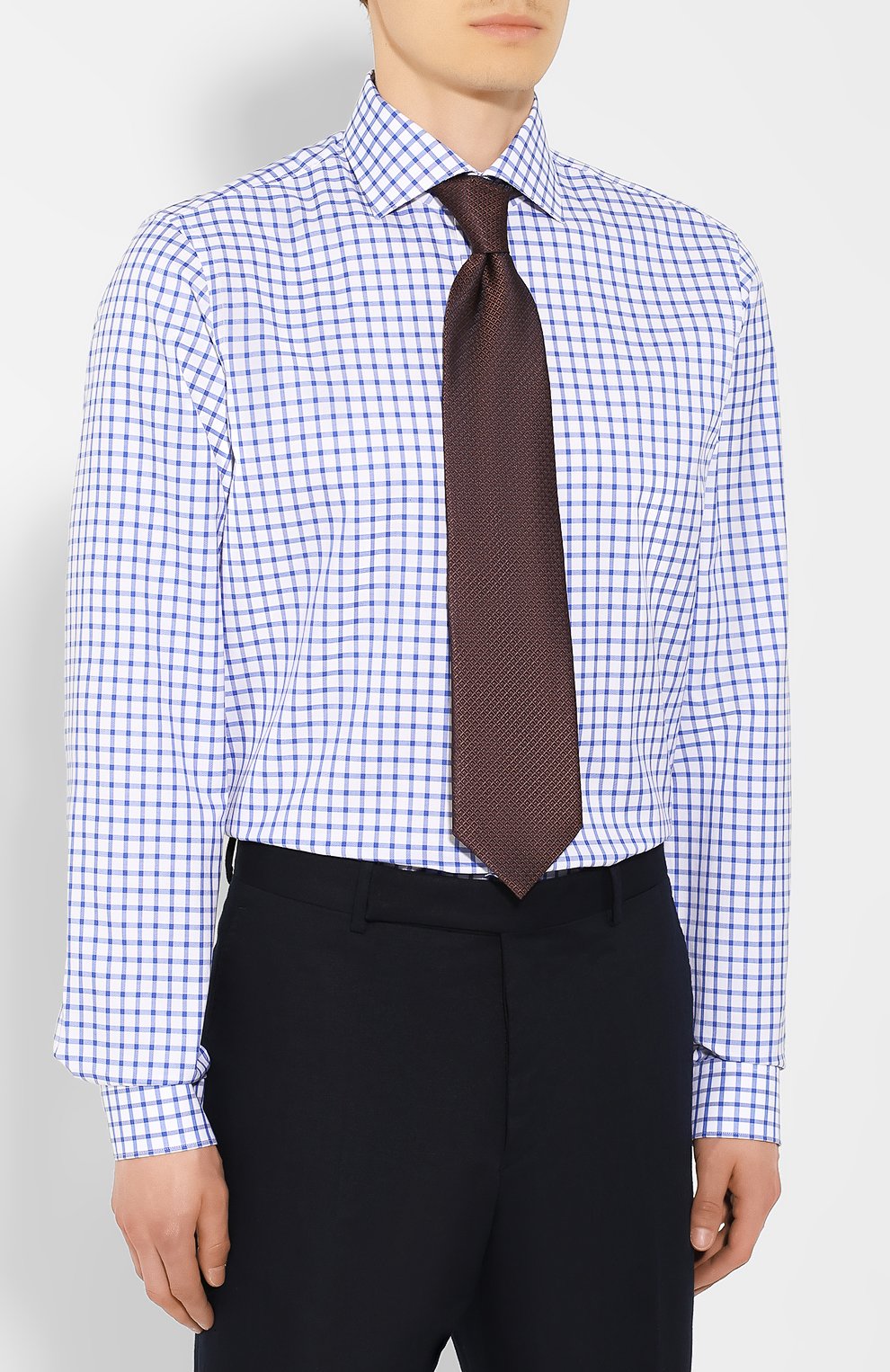 Хлопковая рубашка VAN LAACK синего цвета по цене 9295 руб., арт. TIVARA2-SF03/151592, фото 4 Хлопковая рубашка VAN LAACK, арт. TIVARA2-SF03/151592, фото 4