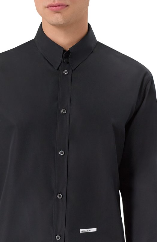 Хлопковая рубашка Dsquared2 S74DM0953/S36275 Чёрный  S74DM0953/S36275 Фото 5