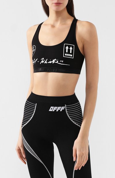 Топ из вискозы OFF-WHITE черно-белого цвета по цене 19250 руб., арт. 0WAD081S19E020771001, фото 3 Топ из вискозы OFF-WHITE, арт. 0WAD081S19E020771001, фото 3