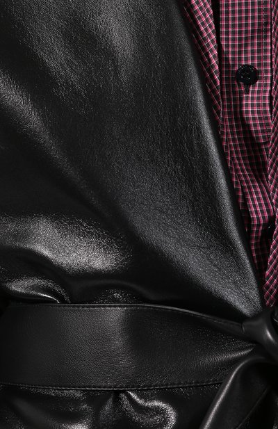 Кожаное пальто incognito BALENCIAGA, арт. 594481/TGS07, фото 5