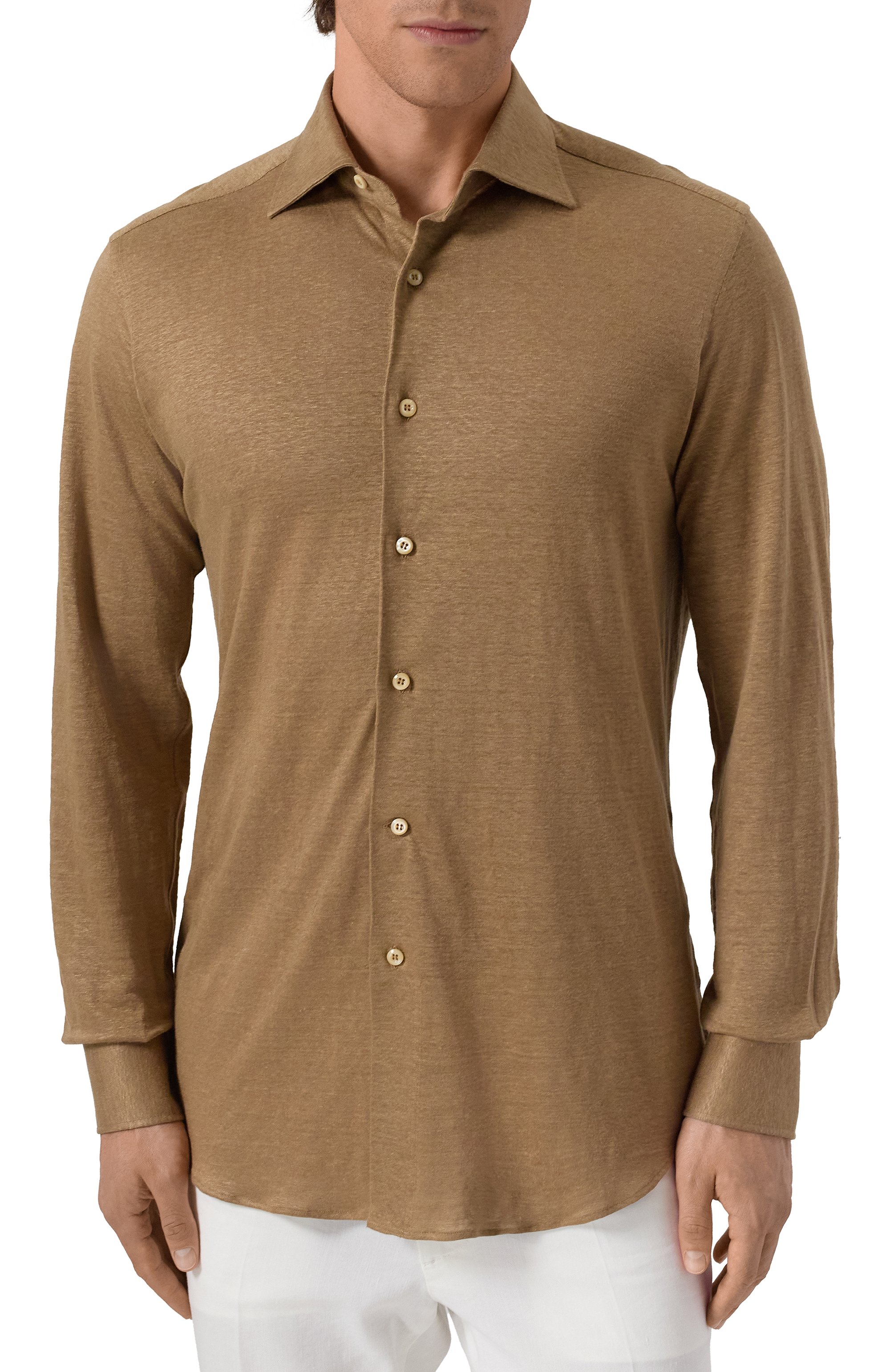 Льняная рубашка MVST, арт. SLIM/GABRIELLE/R0UND/800-JERSEY, фото 3