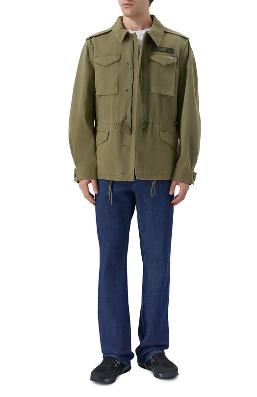 Хлопковая куртка Aeronautica Militare AB3044UCT04233 Хаки  AB3044UCT04233 Фото 2